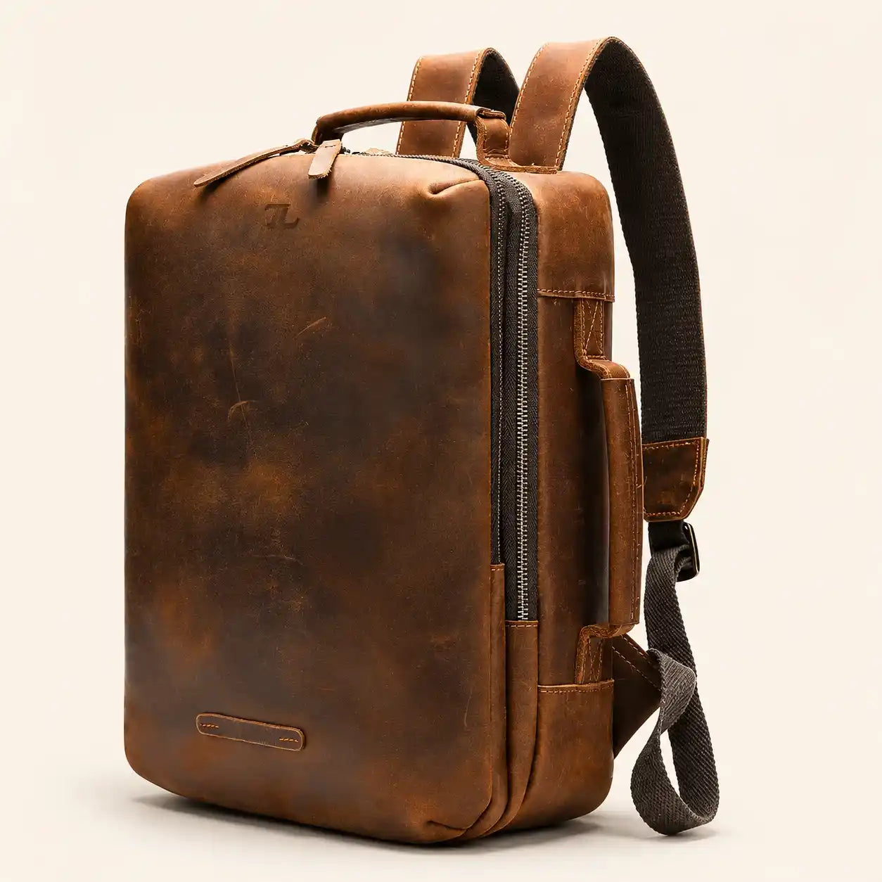 Travel Leather Laptop Backpack