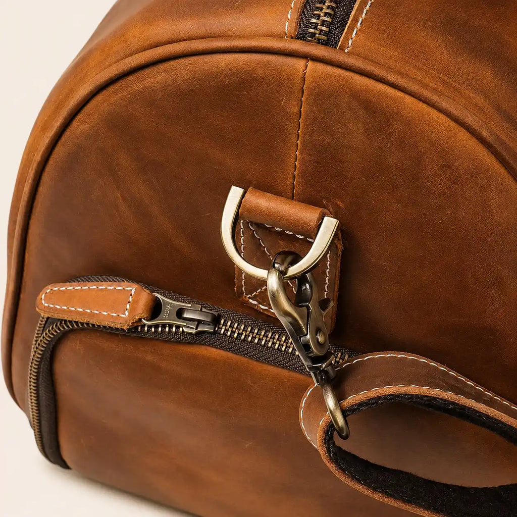 Cow Leather Brown Duffle bag
