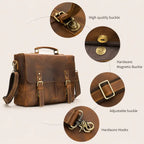 Vintage Leather Briefcase for Men