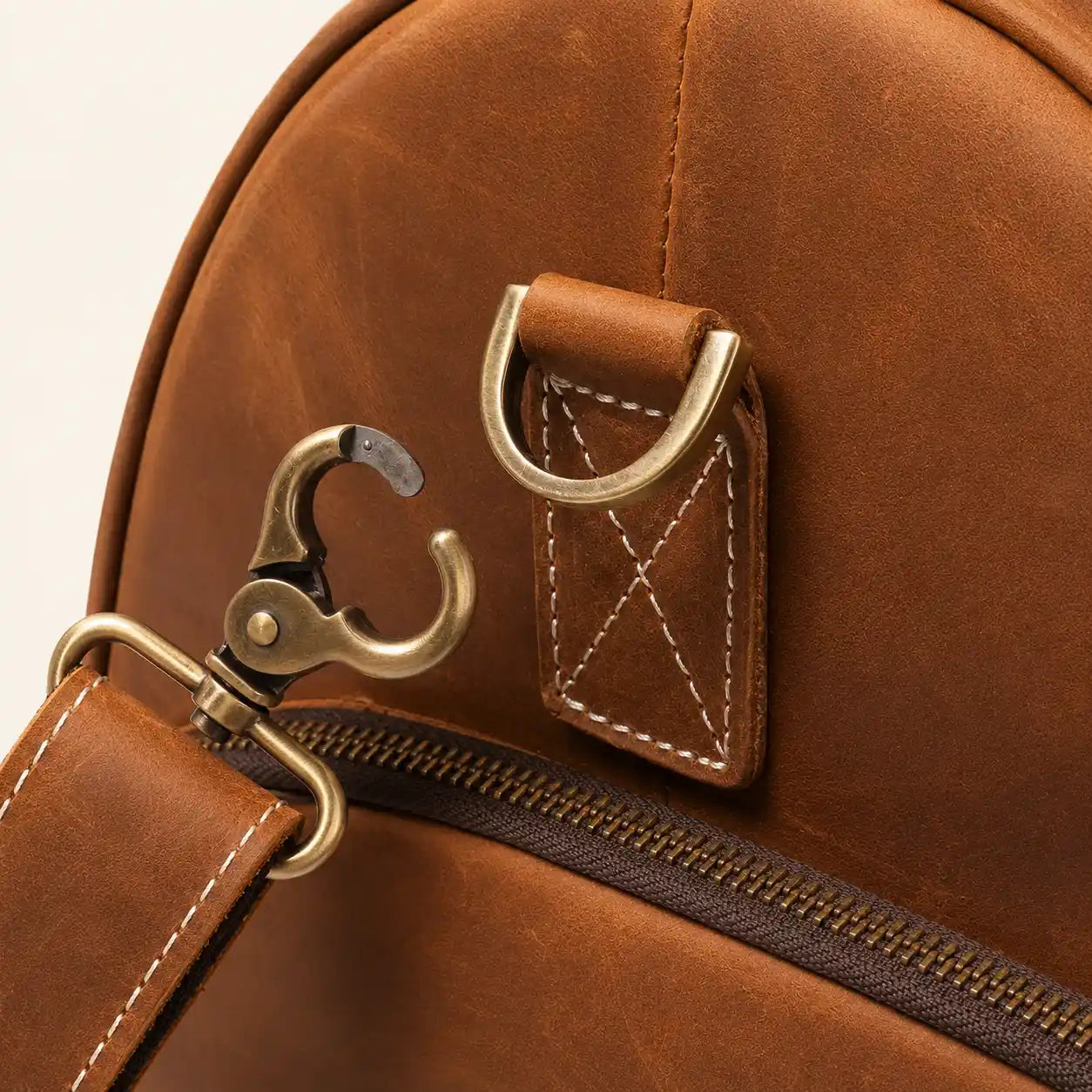 Cow Leather Brown Duffle bag