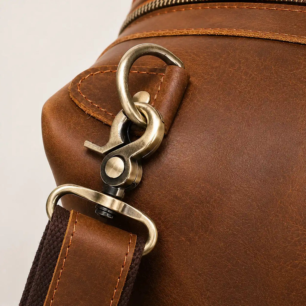 Cow Leather Brown Duffle bag