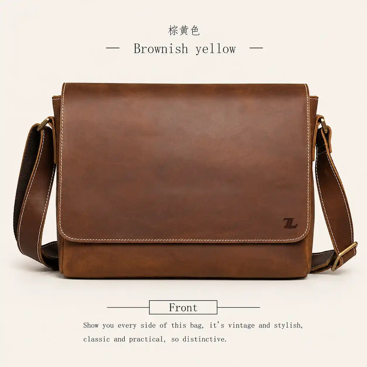 Leather Messenger Bag