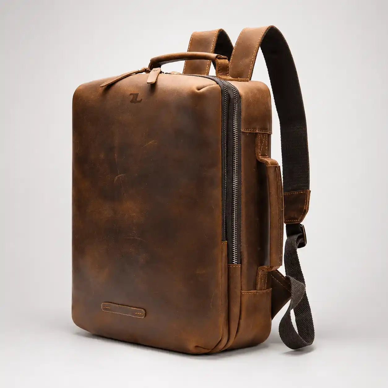 Travel Leather Laptop Backpack