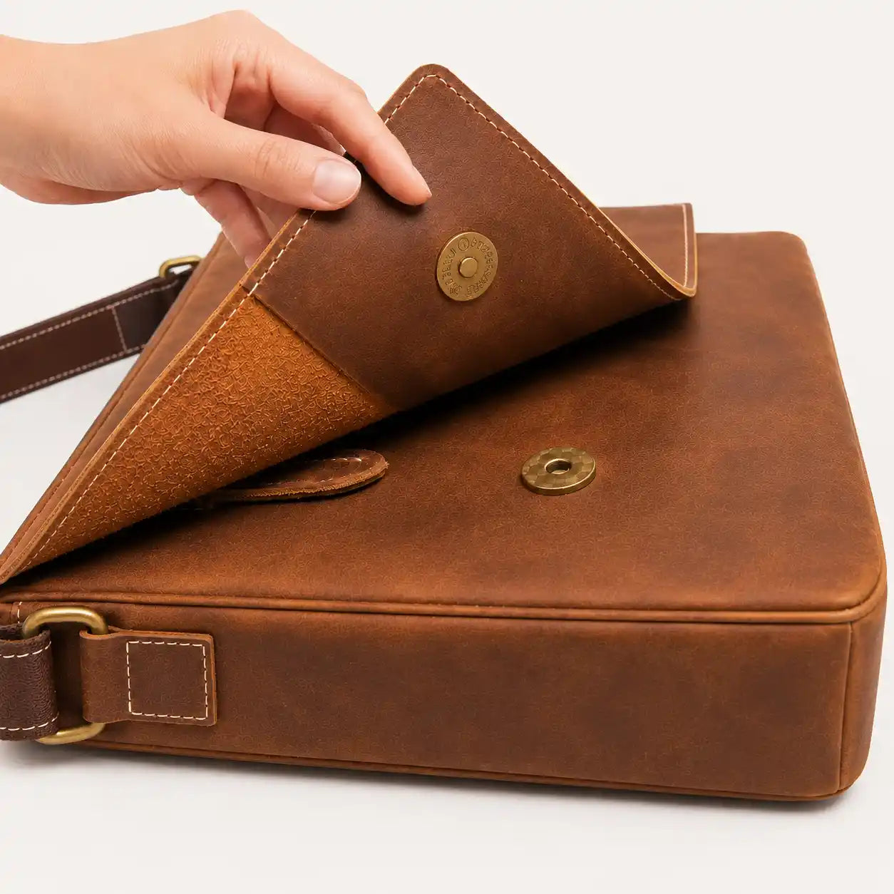 Leather Messenger Bag