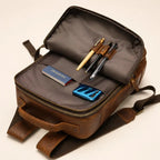 Travel Leather Laptop Backpack