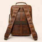 Travel Leather Laptop Backpack