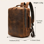 Travel Leather Laptop Backpack