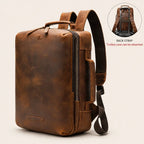 Travel Leather Laptop Backpack