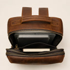 Travel Leather Laptop Backpack