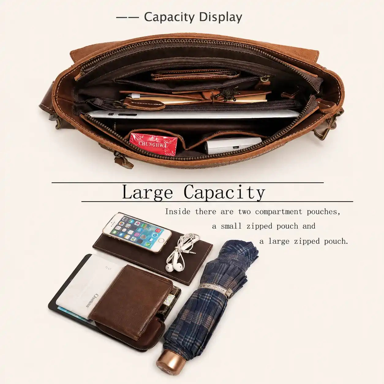 Leather Messenger Bag