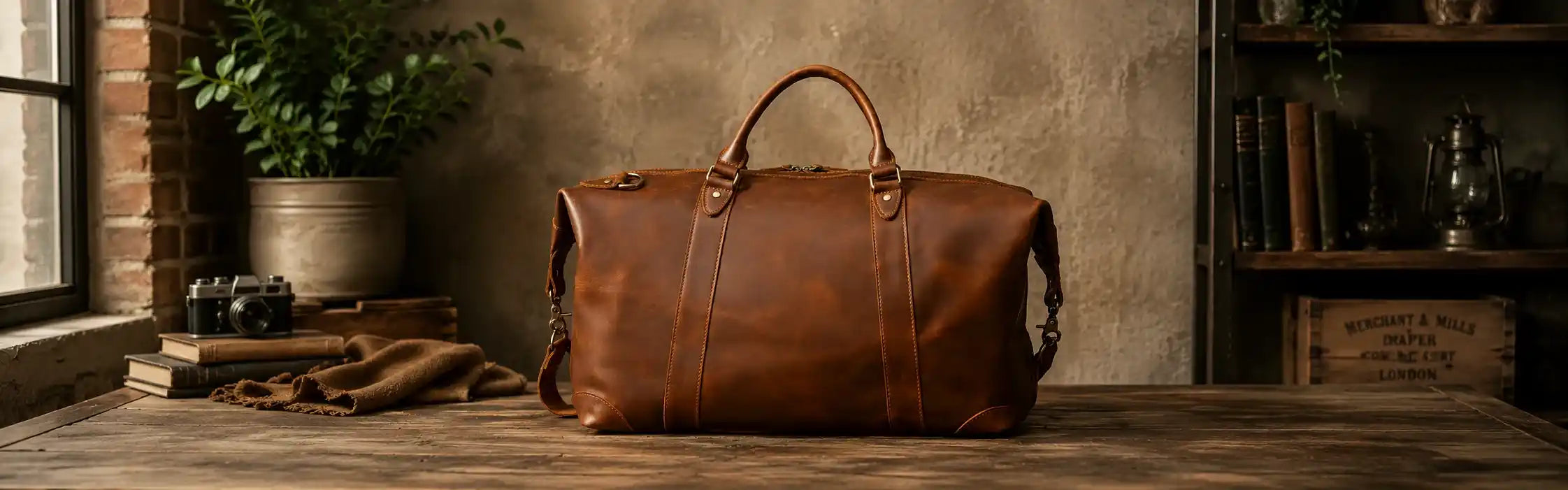 leather duffle bag for clothes laptop and travel essentials