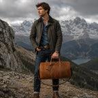 Cow Leather Brown Duffle bag