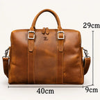 Vintage Full Grain Leather Briefcase