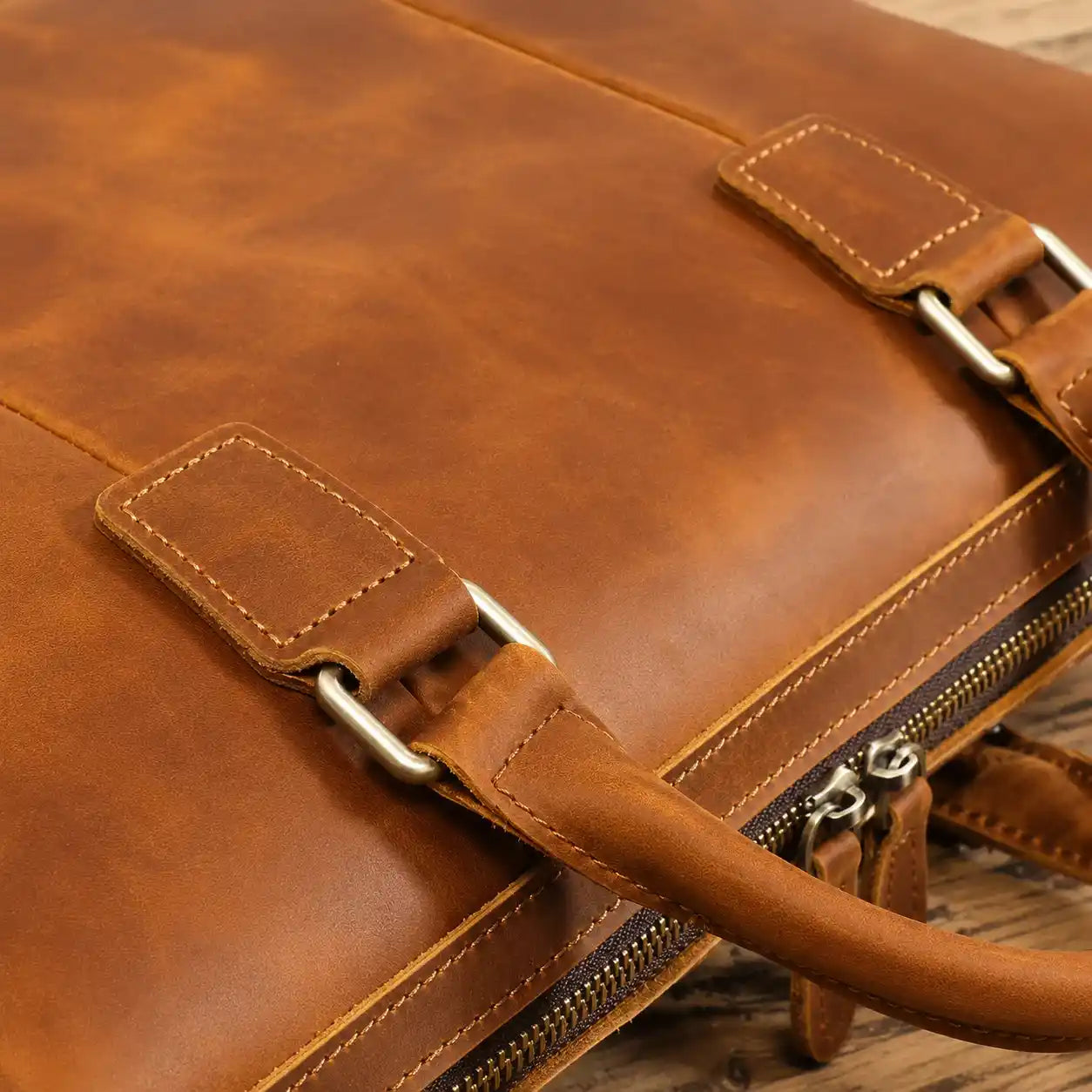Vintage Full Grain Leather Briefcase