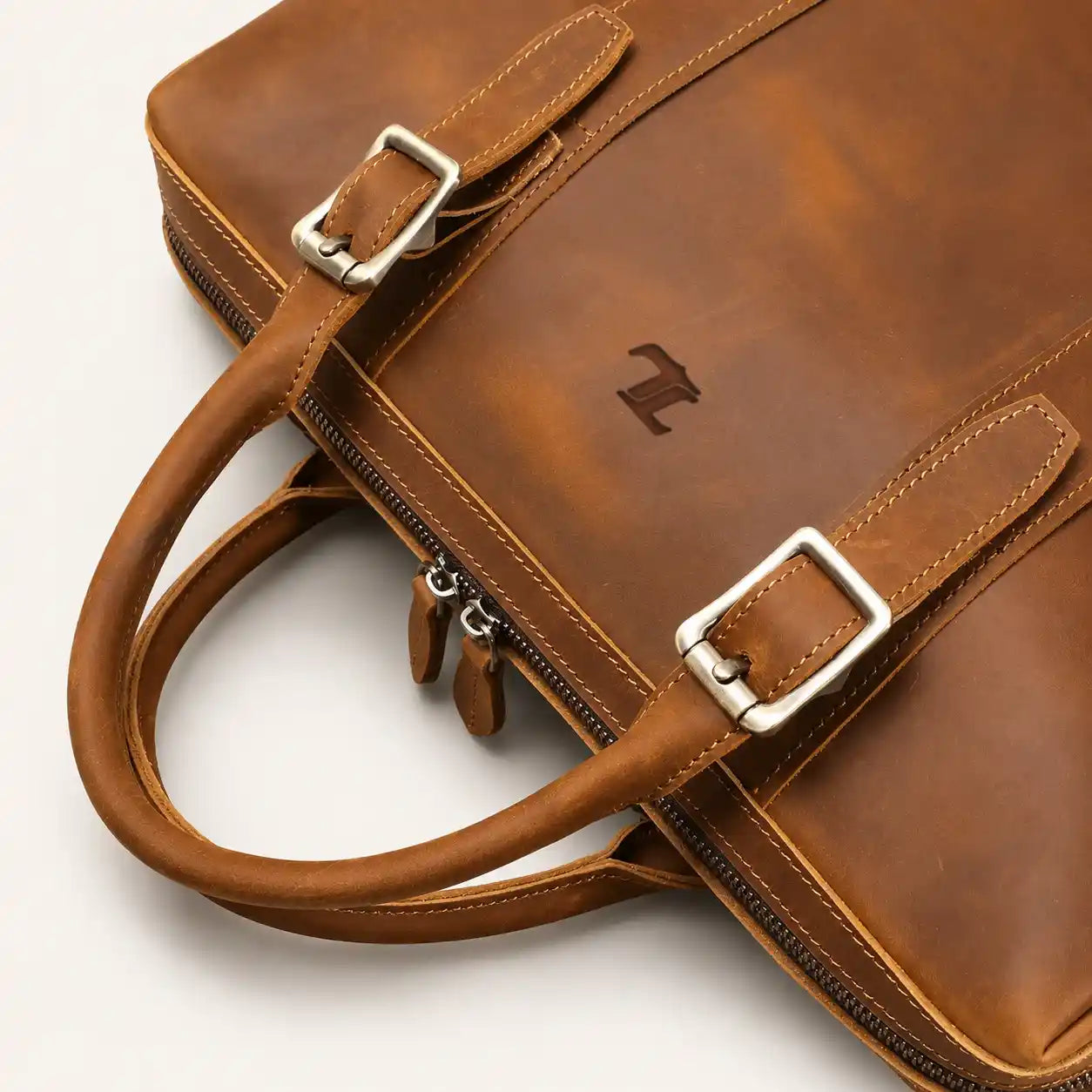 Vintage Full Grain Leather Briefcase