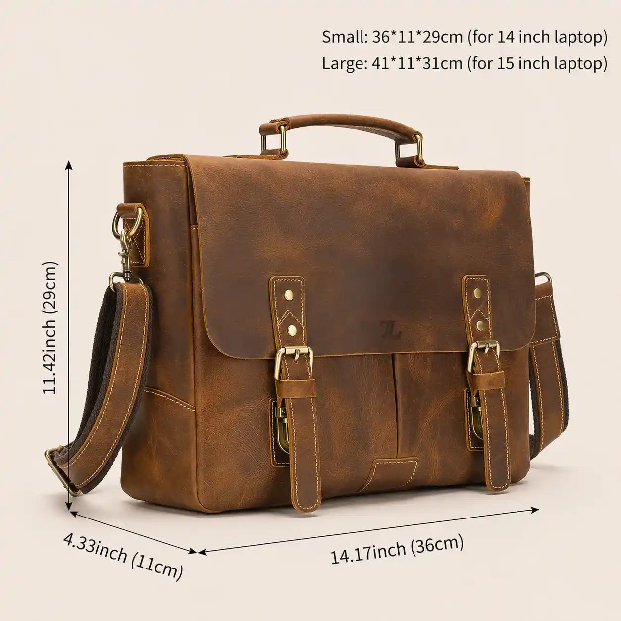 Vintage Leather Briefcase for Men