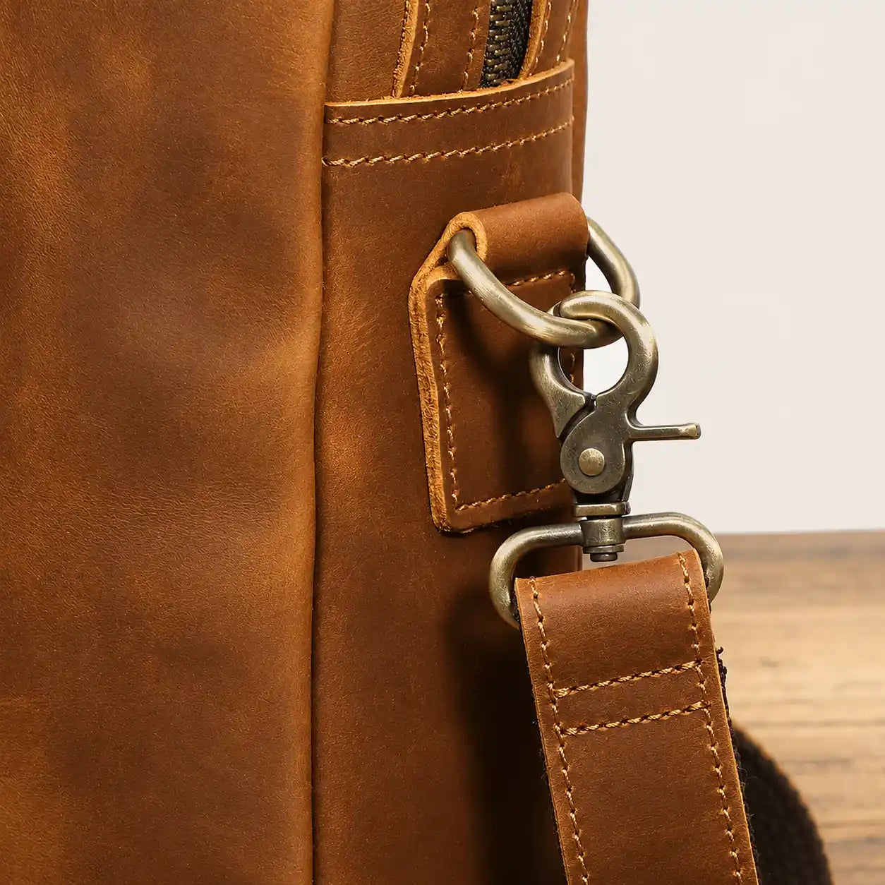 Vintage Full Grain Leather Briefcase