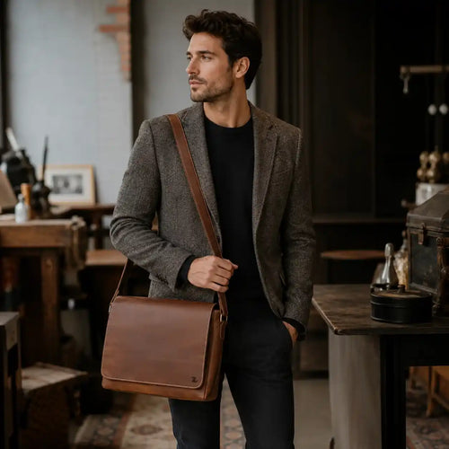 Leather Messenger Bag