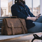 Vintage Leather Briefcase for Men