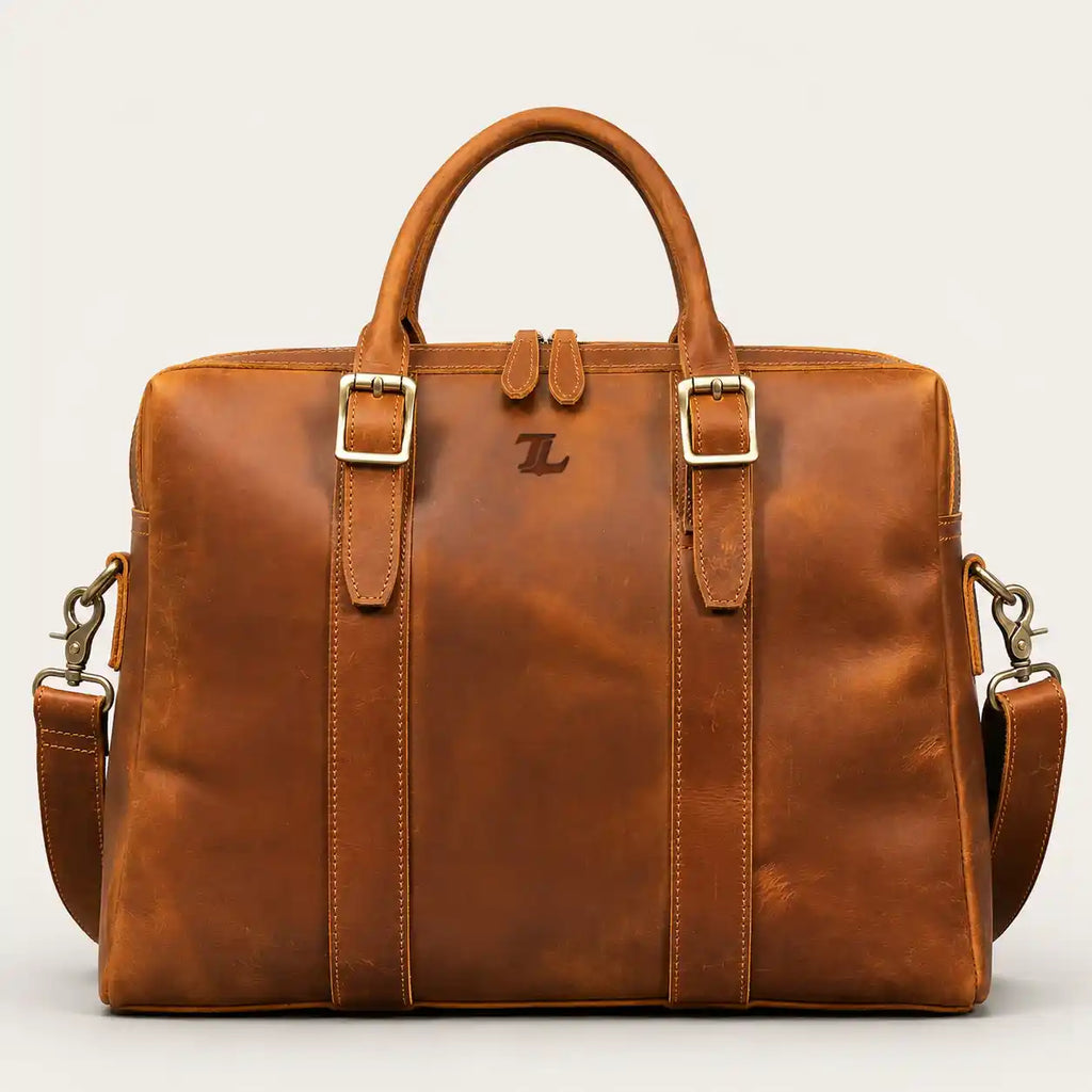 Vintage Full Grain Leather Briefcase