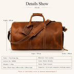 Cow Leather Brown Duffle bag