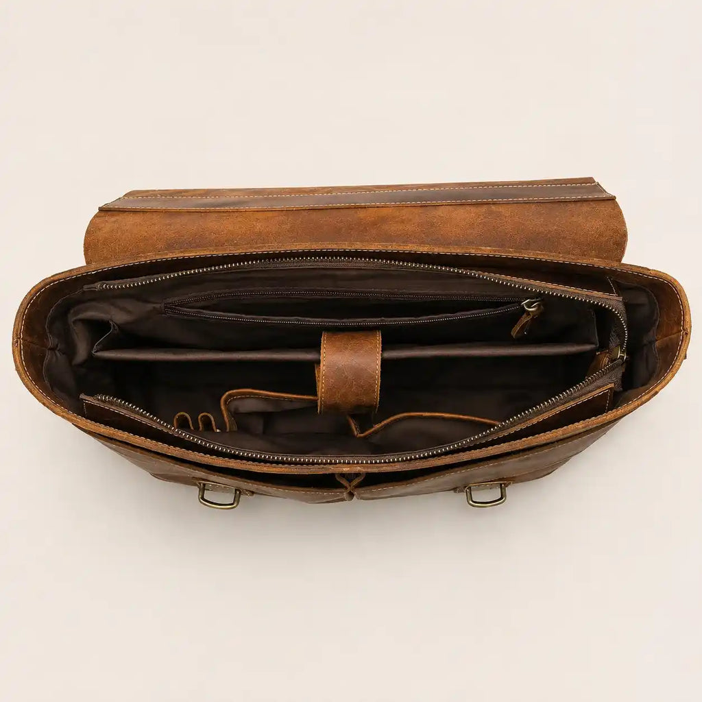 Vintage Leather Briefcase for Men