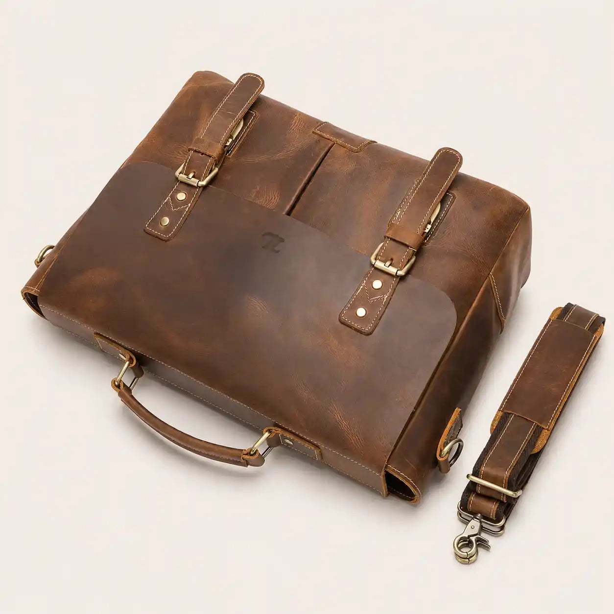 Vintage Leather Briefcase for Men